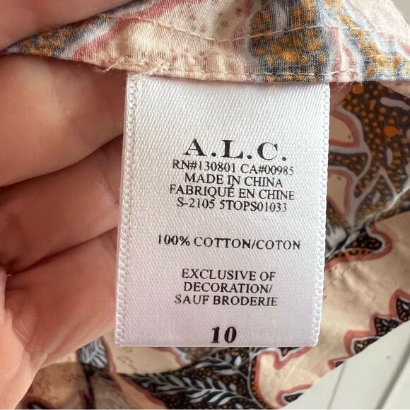 A.L.C. Elly Bohemian Print Top - Picture 7 of 13